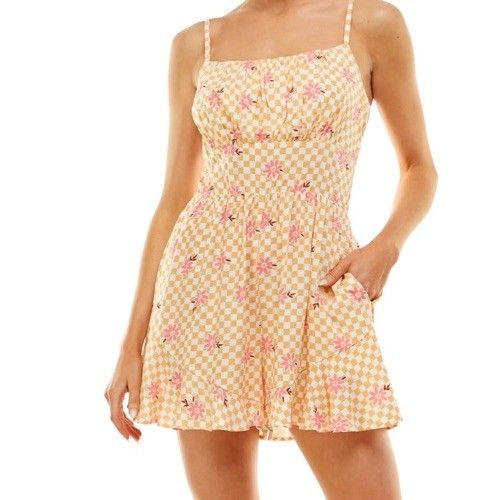 As U Wish Junior Romper Adj. Straps Elastic Back 2 Pockets Jr Xl New W/Tag